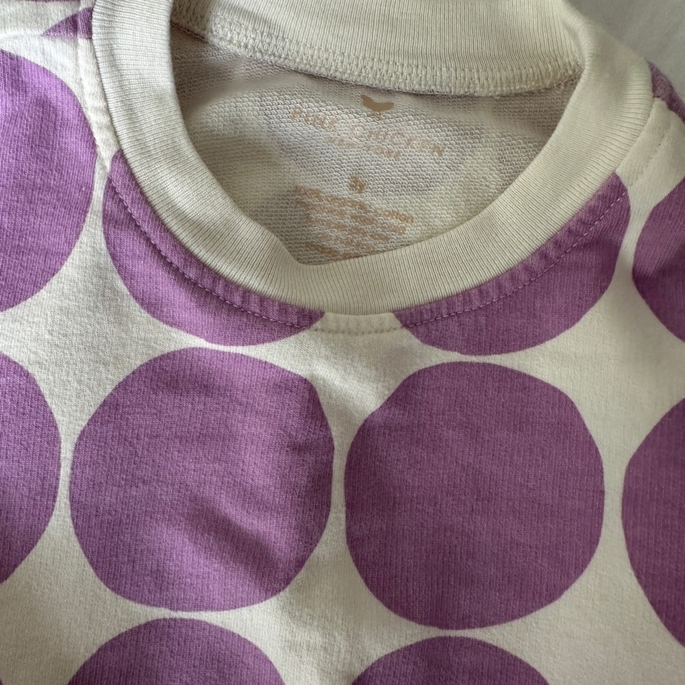Pink Chicken Polka Dot Sweatshirt Size 3Y